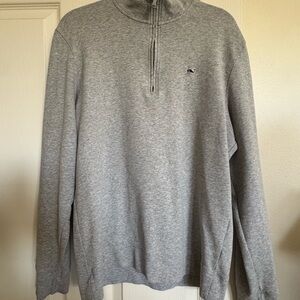 Vineyard Vines Men's Gray Zip-Up Sweater